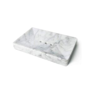 Jabonera de mármol Bianco Carrara 14x9cm