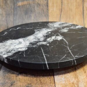 Nero Marquina marble turning tray 60 cm