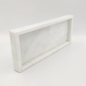 Bianco Carrara marble tray 12x30cm