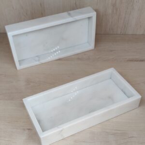 Bianco Carrara marble tray 25x12cm