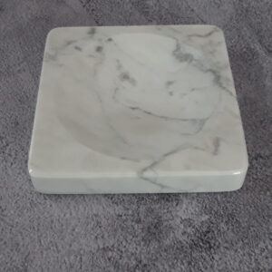 Jabonera de mármol Bianco Carrara 12x12cm