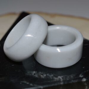 Bianco Carrara marble wedding ring