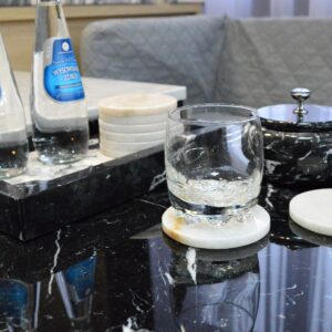 Crystal White marble stand 9.5cm 4pcs