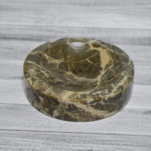 Soap dish made of Emperador Dark marble, 12 x 12 cm