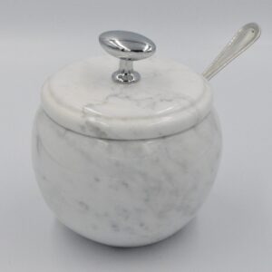 Bianco Carrara marble sugar bowl