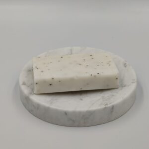Mydelniczka z marmuru Bianco Carrara 12cm