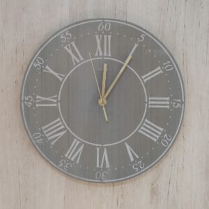 Zegar ścienny z szarego kamienia 30 cm indeks rzymski