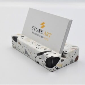 Business card holder made of Terrazzo stone 10×5 cm