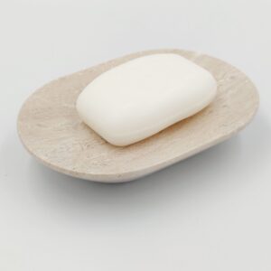 Soap dish made of beige marble 15x11cm