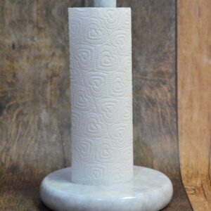 Toallero de papel de piedra de mármol de Carrara