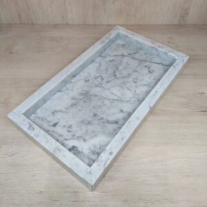 Bandeja de mármol Bianco Carrara 35x20cm