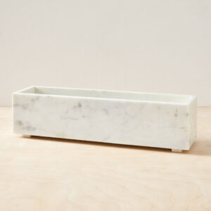 Donica z marmuru Bianco Carrara 14cm x 55cm