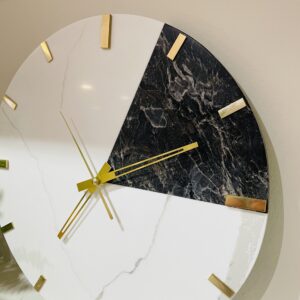 Zegar ścienny z konglomeratu kwarcowego i granitu 40cm