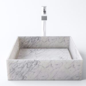 Umywalka z marmuru Bianco Carrara 42cm