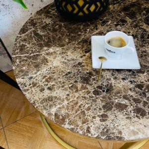 Stolik kawowy z blatem marmurowym Emperador Dark 70cm