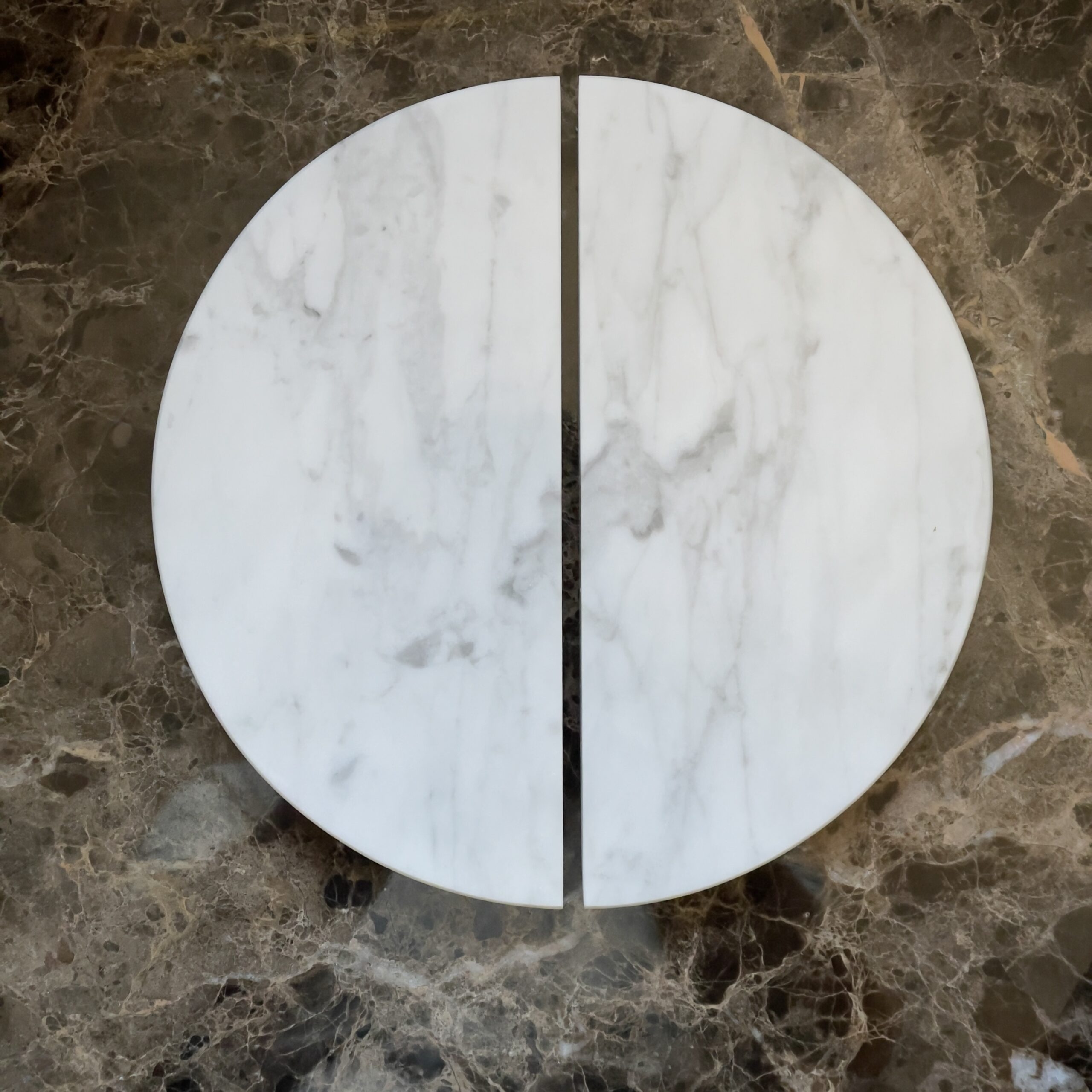 Uchwyt meblowy z marmuru Bianco Carrara 20 cm