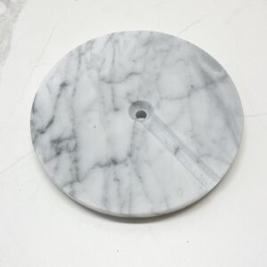Podstawka pod lampę z marmuru Bianco Carrara 16cm
