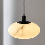Lampa z alabastru Elara eliptyczna
