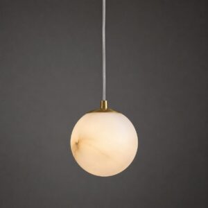 lampa wisząca z kamienia alabaster LUNA